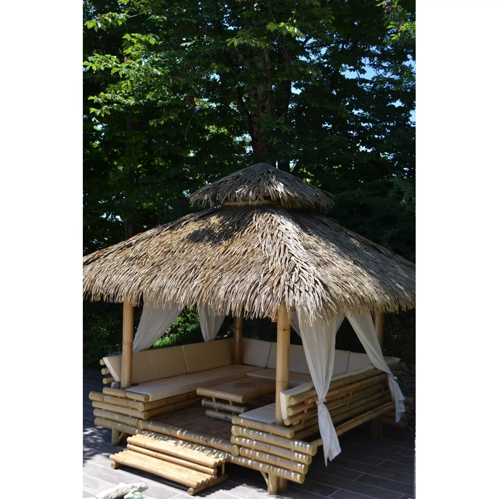 Gazebo bambou - gazebo - paillote bambou - paillote en bambou - palmex - pergola bambou - gazebo