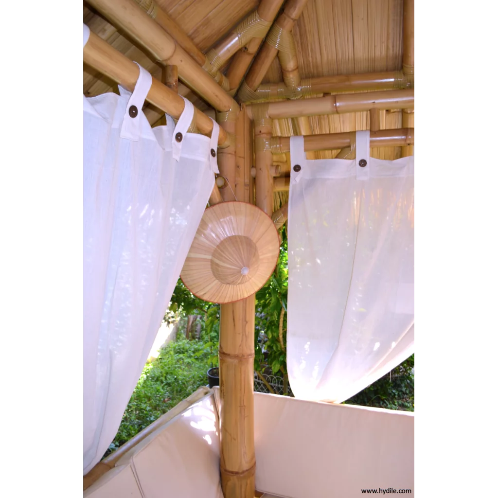 Rideau pour gazebo - Rideaux pour gazebo en bambou - Accessoire pour le jardin