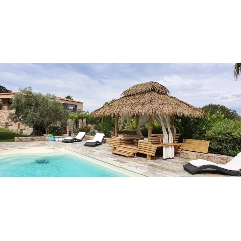 Gazebo en bambou -  paillote bambou - paillote en bambou - pergola - Gazebo bambou - Salon de Jardin - Hydile 2