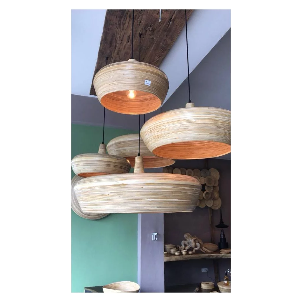 Suspension en bambou - Luminaire bambou - ANOUCK - Luminaire design en bambou - Lustre en bambou - Lampe à suspendre bambou