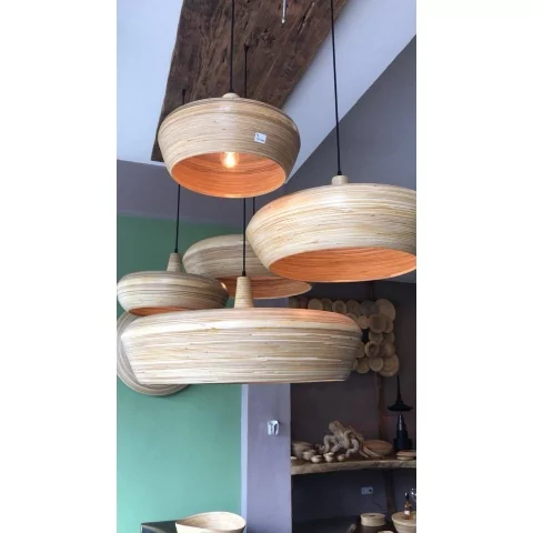 Suspension en bambou - Luminaire bambou - ANOUCK - Luminaire design en bambou - Lustre en bambou - Lampe à suspendre bambou