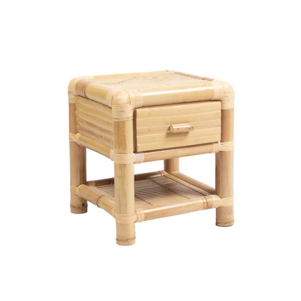 Table de chevet en bambou - table de nuit bambou - table basse bambou