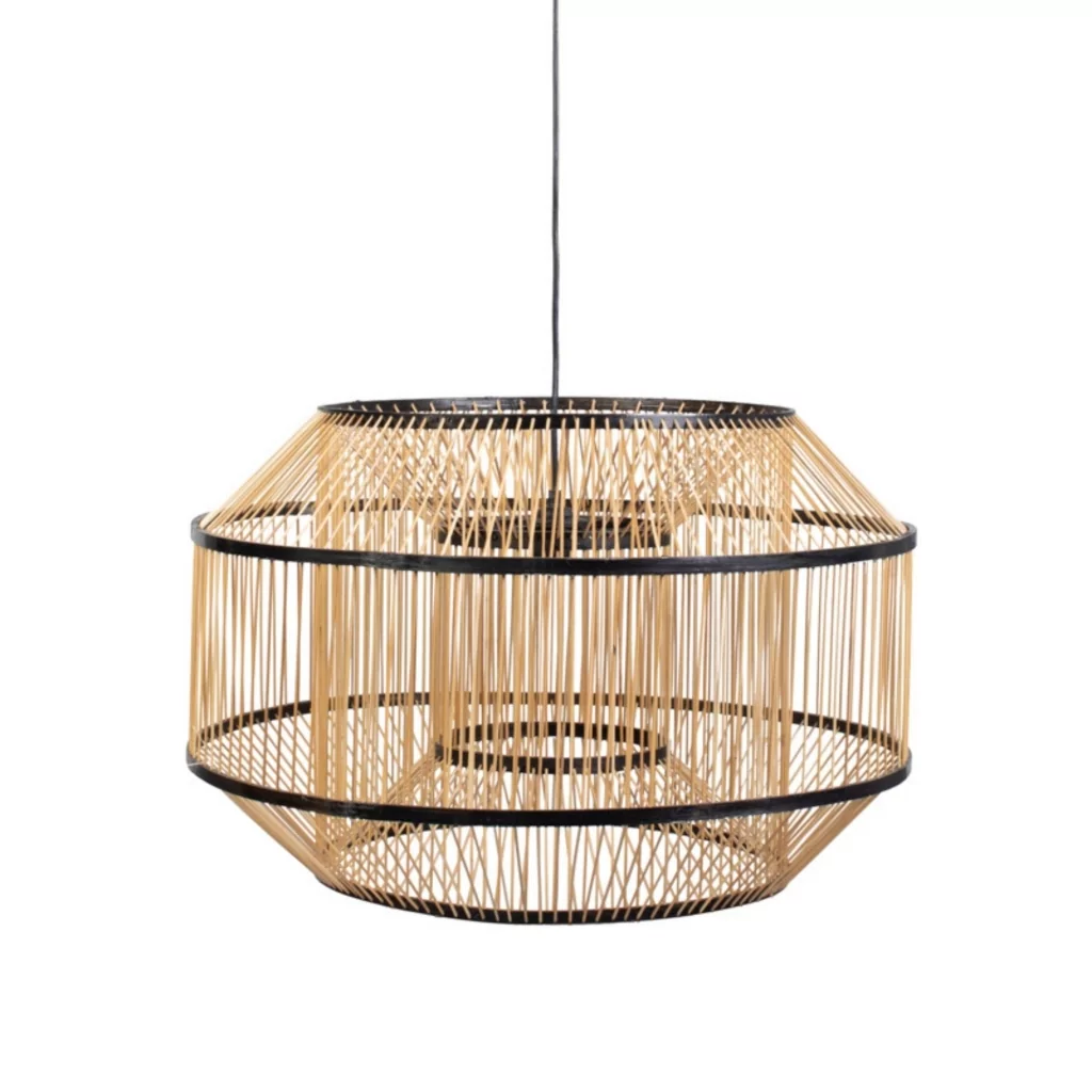 suspension sophistiqué - suspension rotin - suspension - luminaire chic naturel - luminaire en rotin - suspension bohème -