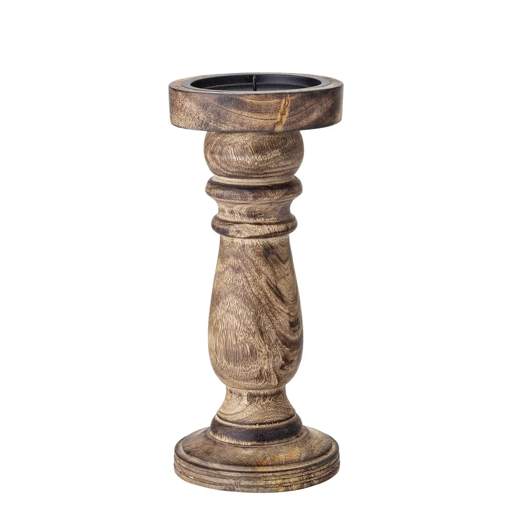 Chandelier en bois , bougeoir en bois de manguier - petit objet de deco