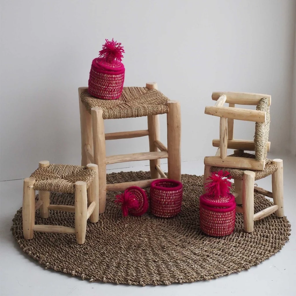 2 TABOURETS POUR ENFANT EN BOIS - NATUREL - CHAMBRE D'ENFANTS