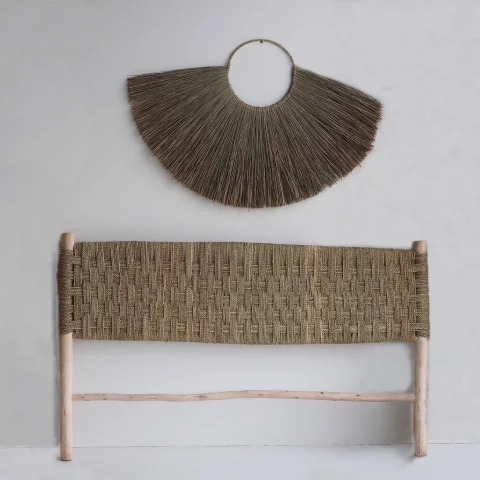 tête de lit tressé en bois