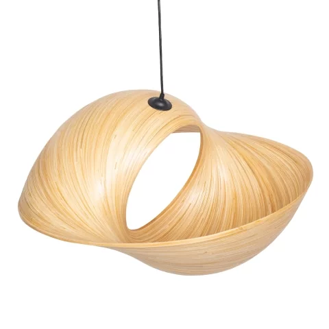 Suspension en bambou forme coquillage