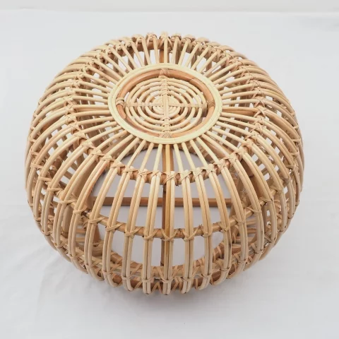 Table basse rotin - table basse ronde rotin - assise rotin - hydile
