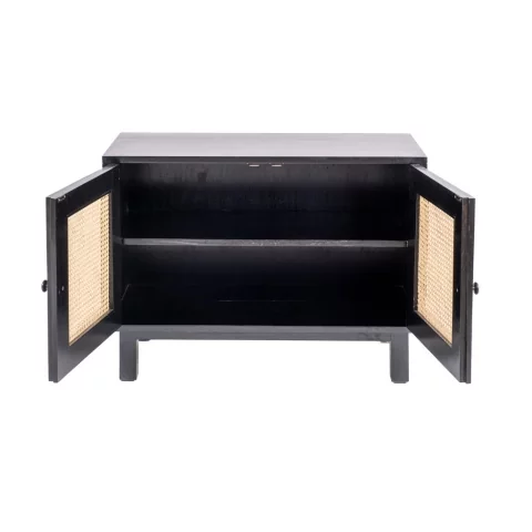 POLKA - Petit buffet en cannage et bois d'acajou