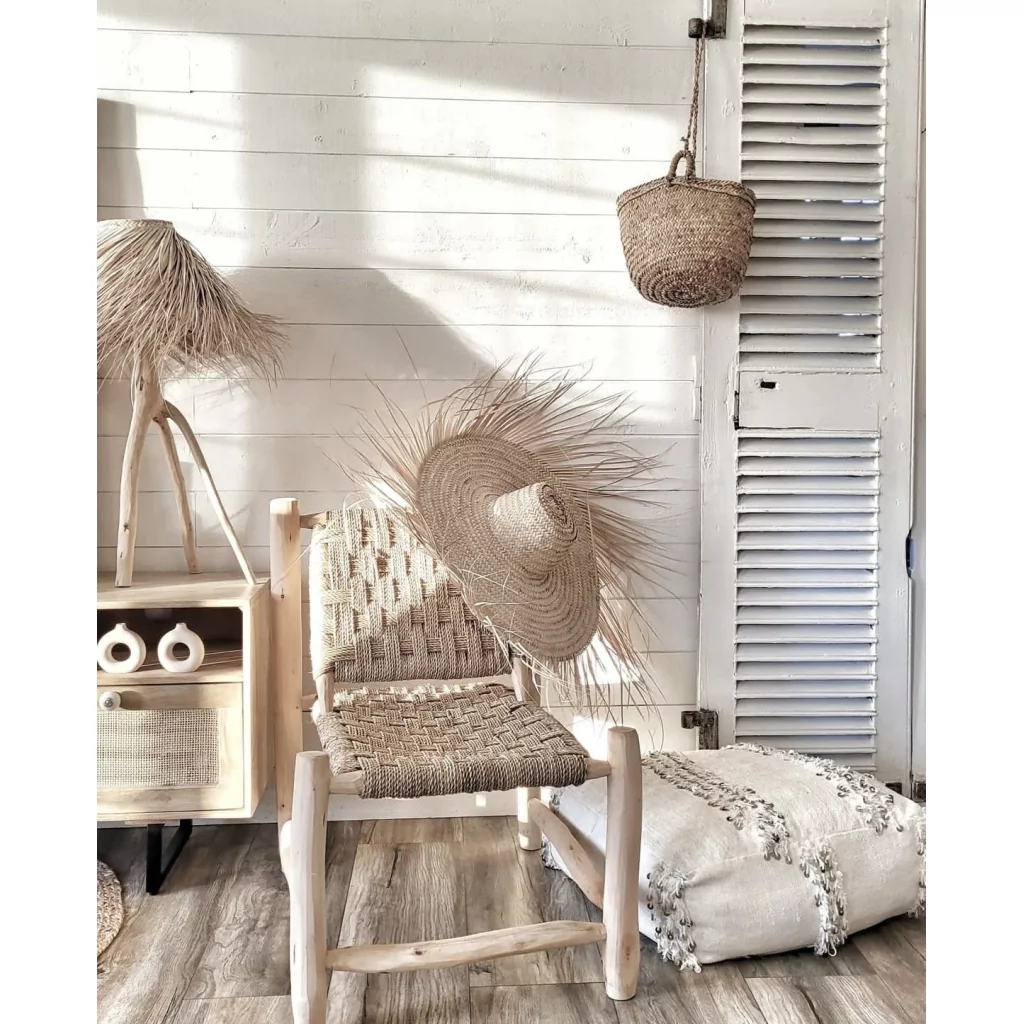 LODJO - Fauteuil doum et en bois...