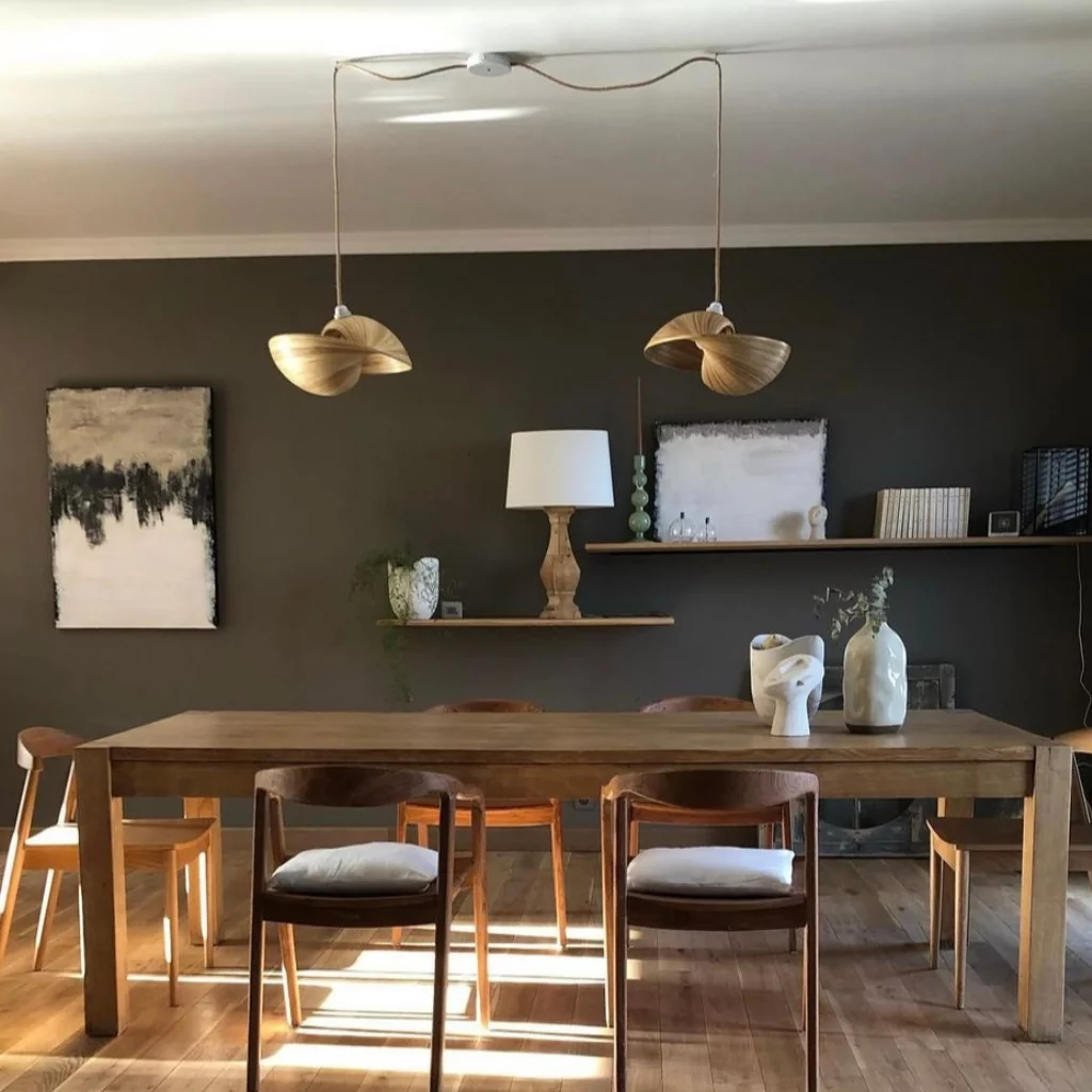 Suspension coquillage en bambou déroulé collection EKO