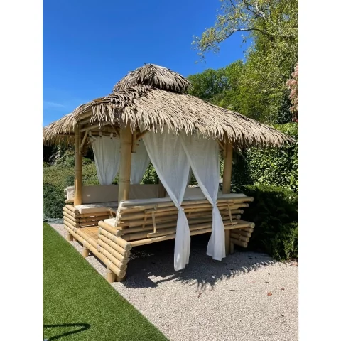 Gazebo en bambou naturel