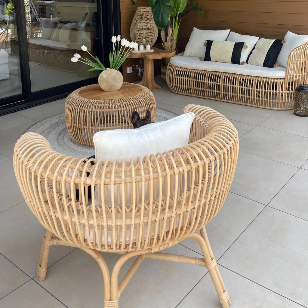 HAVANA - Fauteuil en rotin avec coussin