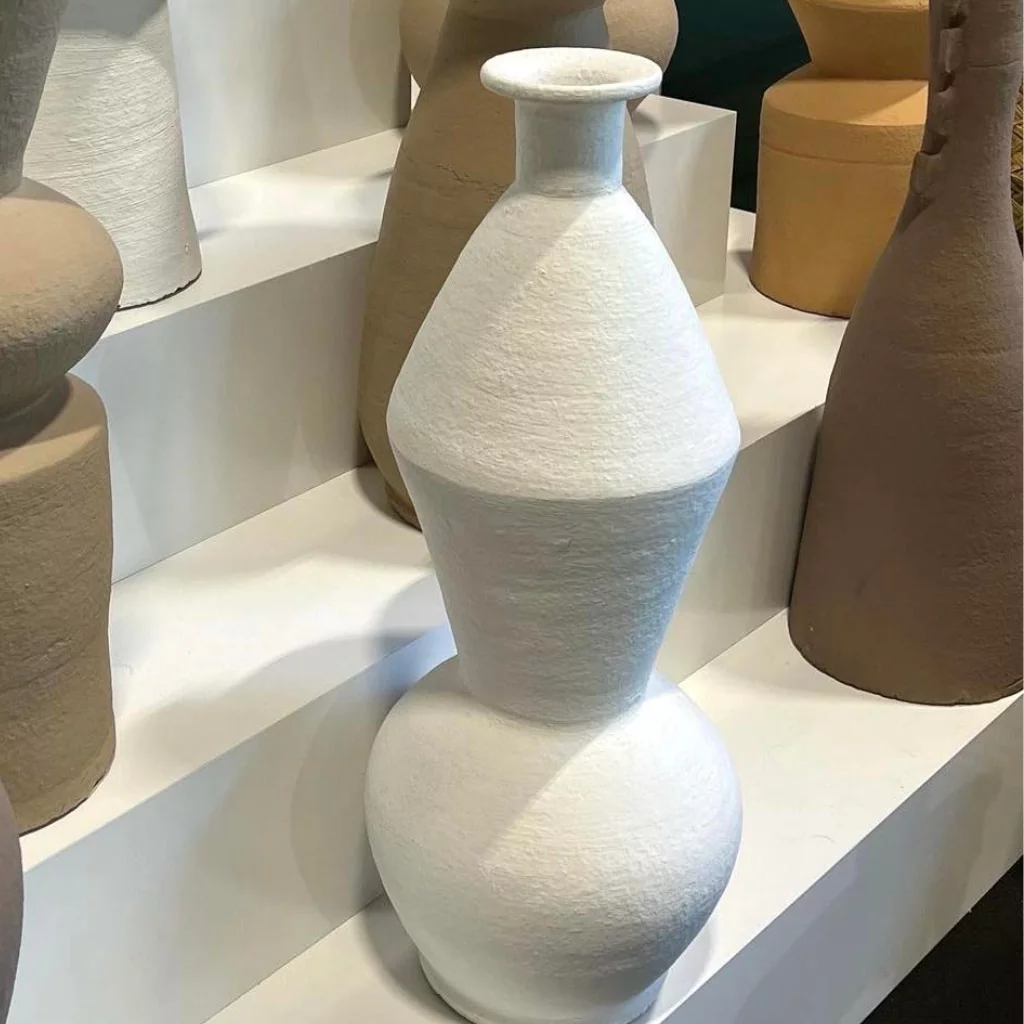 poterie blanche maroc - poterie grand format en terre cuite