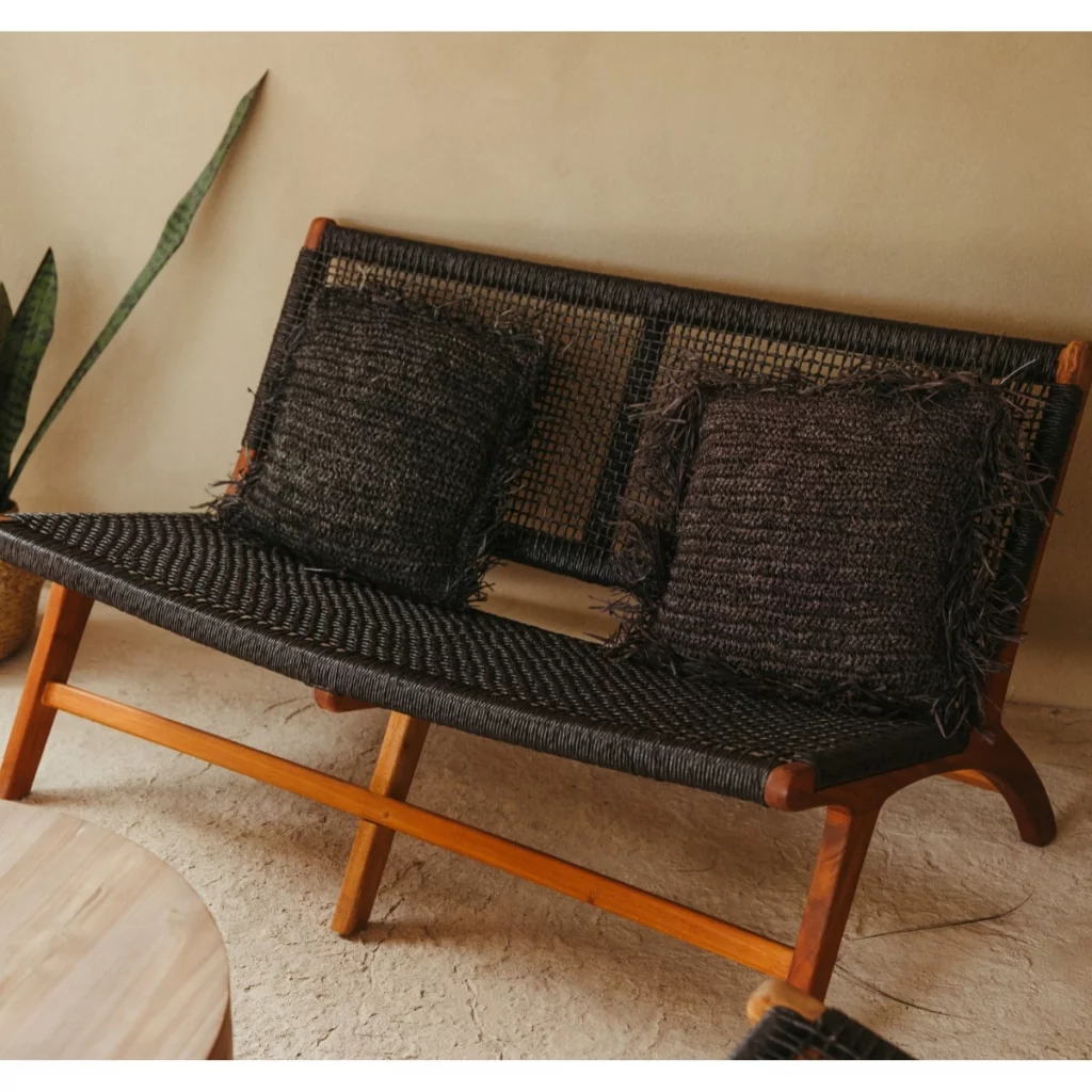 banquette en corde noir