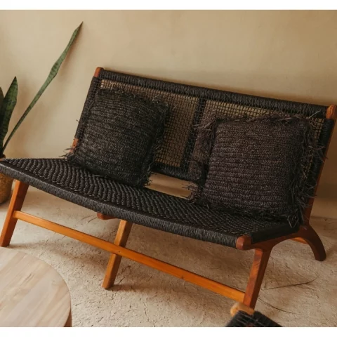 banquette en corde noir