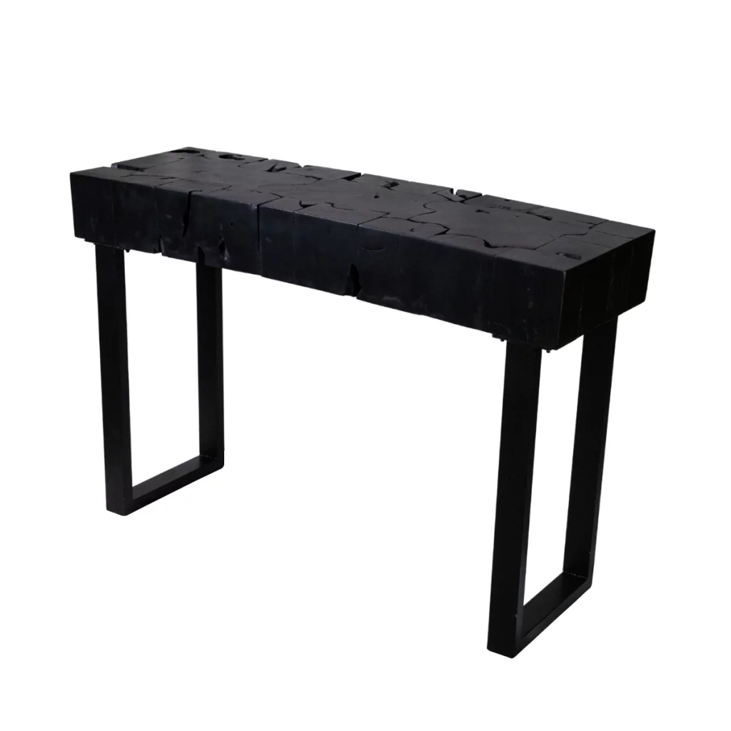 FOREST-console-en-teck-et-pieds-en-fer-noir