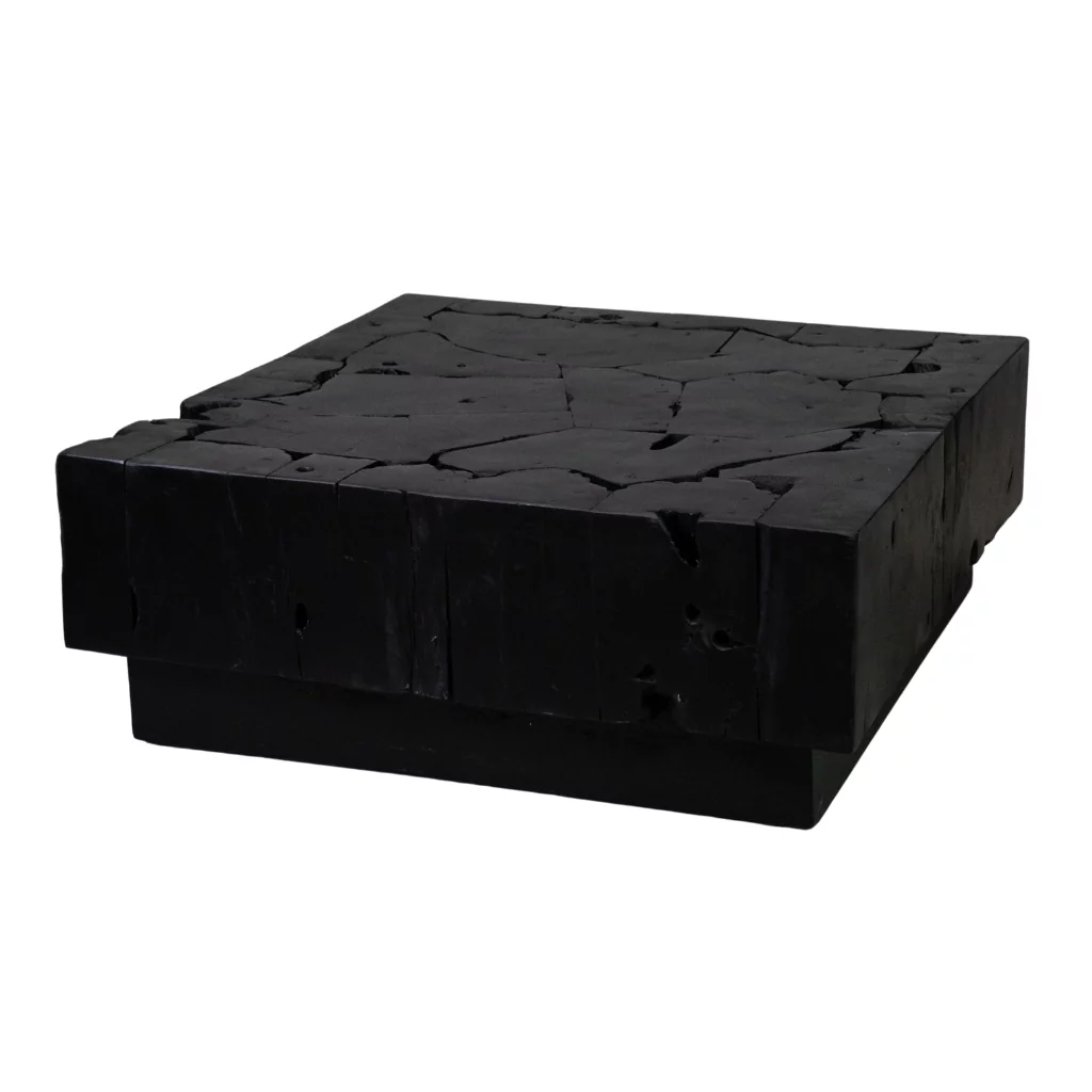 FOREST-table-basse-carrée-en-bois-de-teck-noir