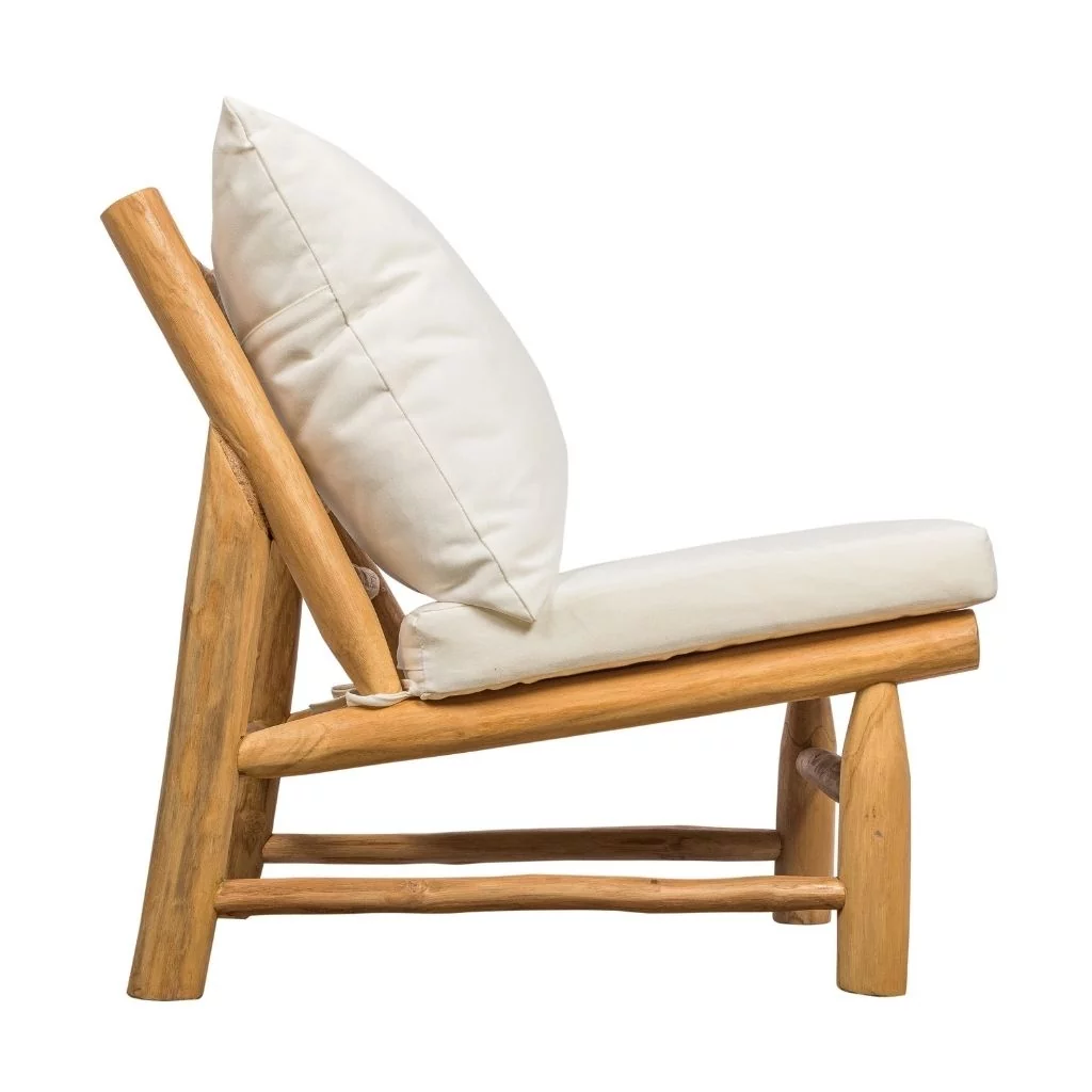 YAGO - Fauteuil extérieur en teck avec coussins outdoor