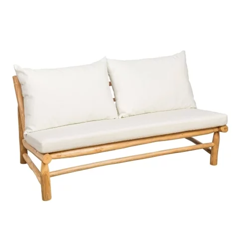 YAGO - banquette en teck avec coussins déperlants YAGO - banquette en teck avec coussins déperlants