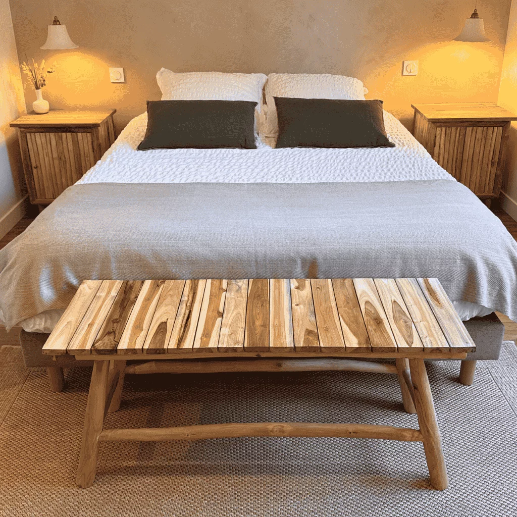 Banc extérieur et intérieur en bois