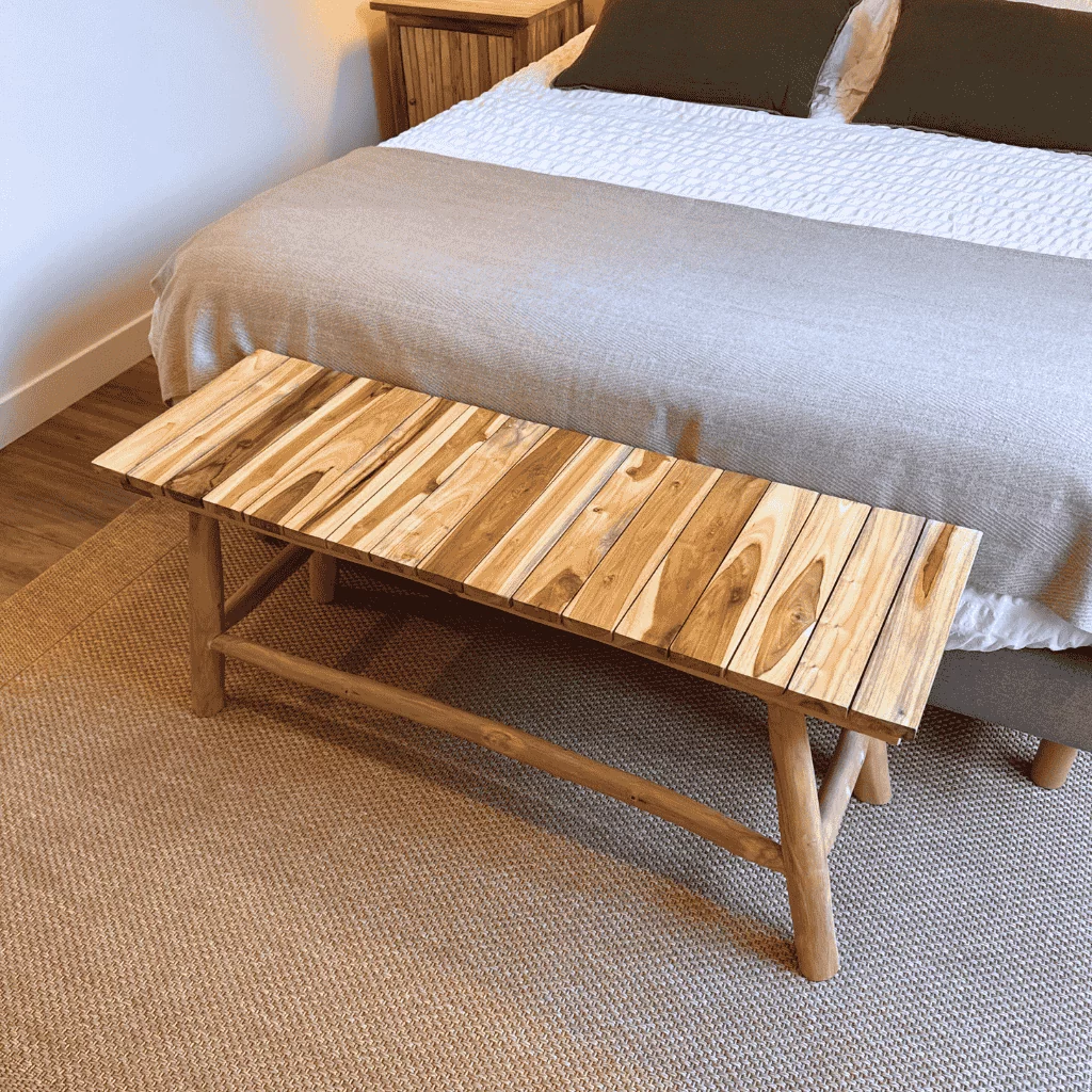 yagy - grand banc en bois de teck