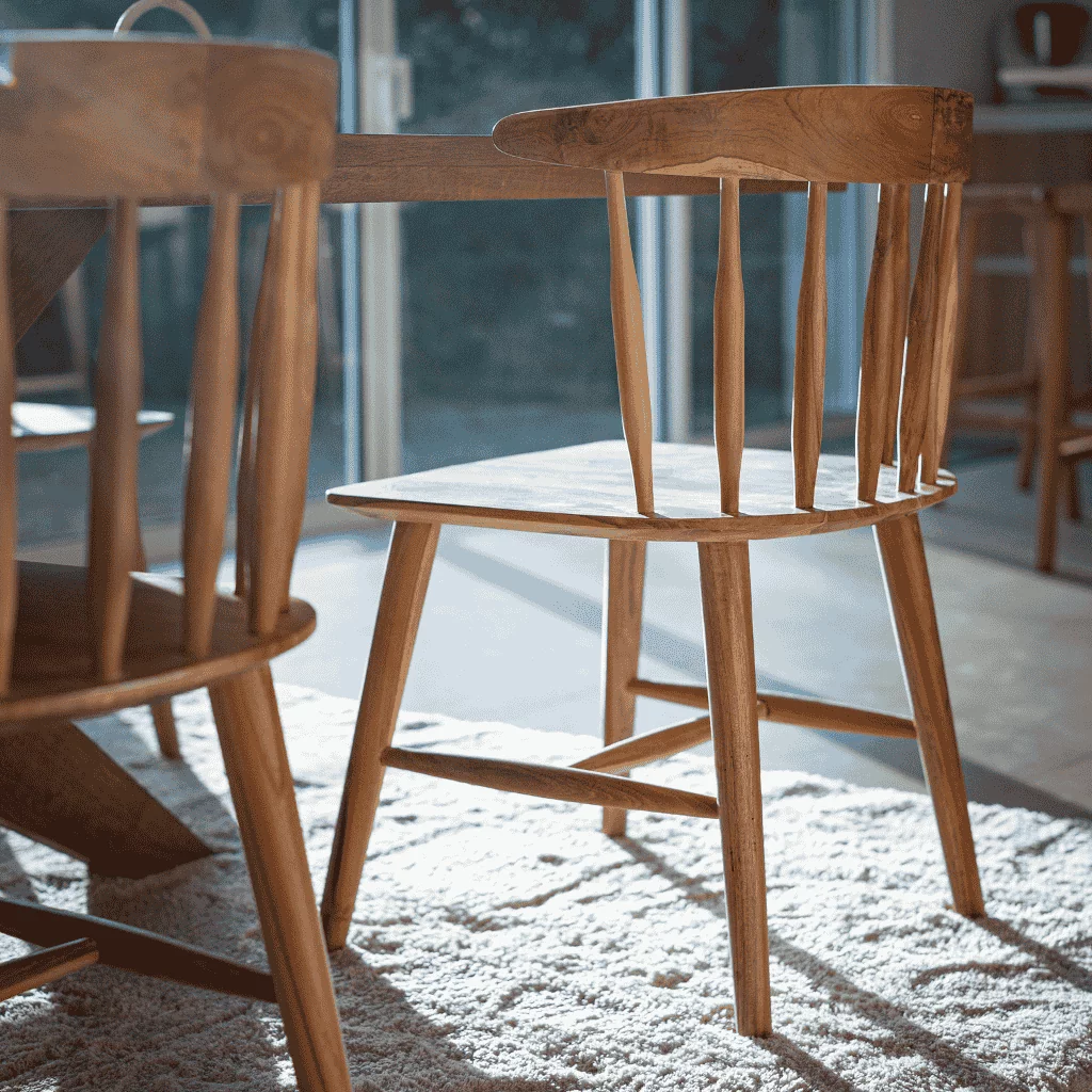 chaise de salon en bois de teck