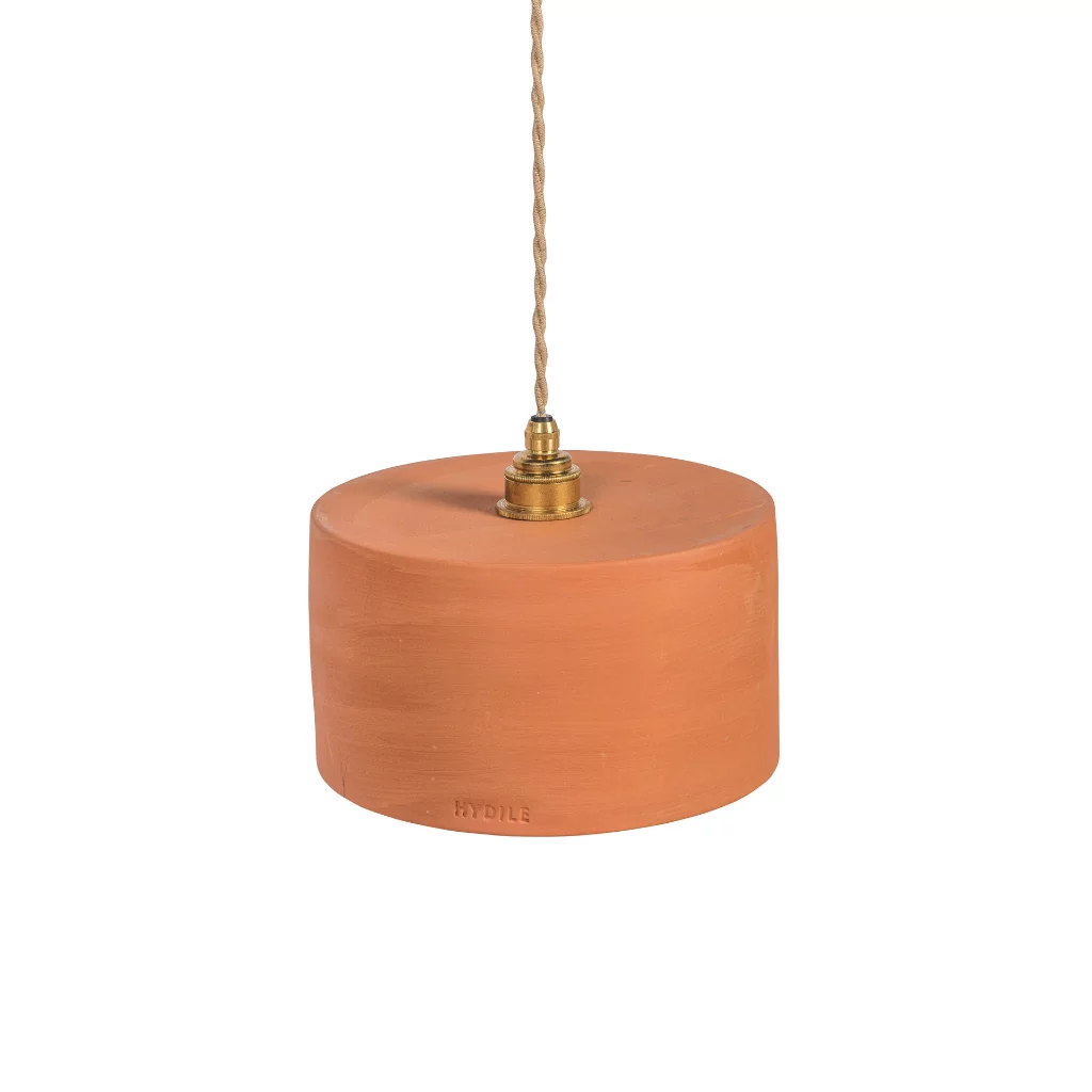 odile - suspension en terre cuite ocre
