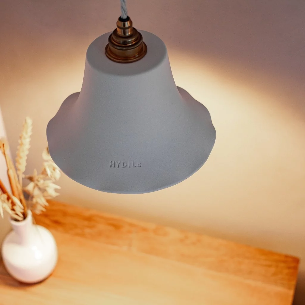 Elodie - suspension en terre cuite blanche