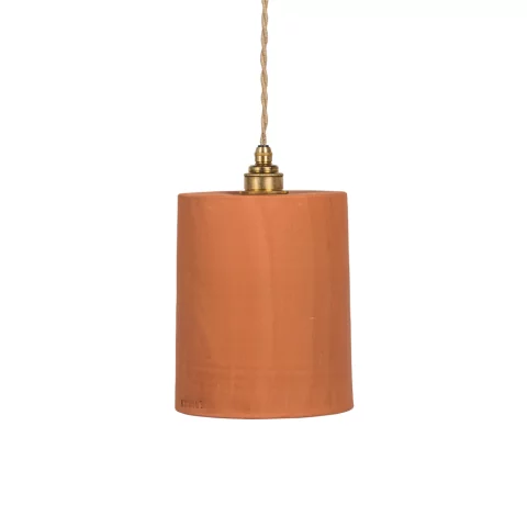 colette - suspension en terre cuite de couleur ocre