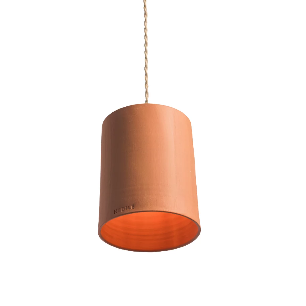 colette - luminaire en terre cuite ocre