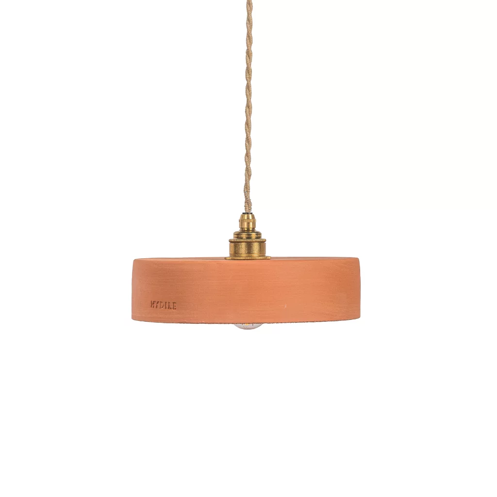 Michele s - suspension en terre cuite ocre