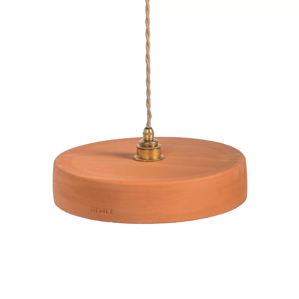 Michele M - Luminaire en terre cuite ocre Made in France