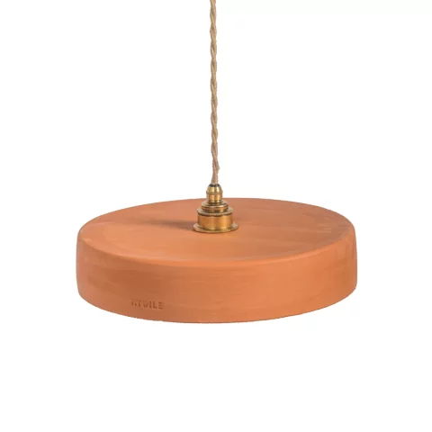 Michele M - Luminaire en terre cuite ocre Made in France