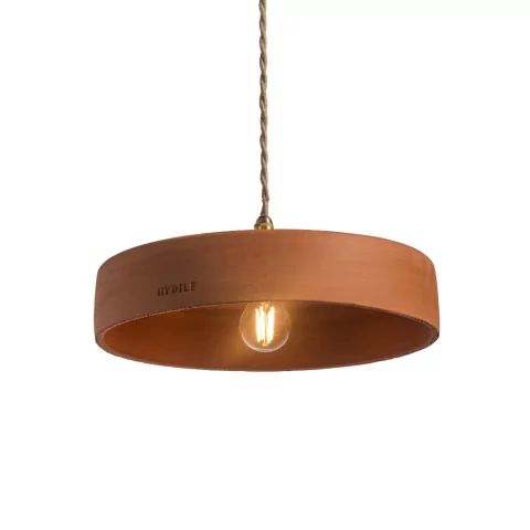 Michele M - suspension en terre cuite ocre