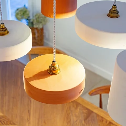 Michele M - suspension en terre cuite ocre