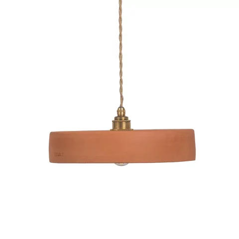 Michele M - Luminaire en terre cuite ocre