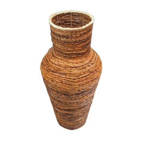 FLORE - Grande jarre en feuilles de bananier