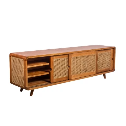 rio - buffet télé en manguier et cannage