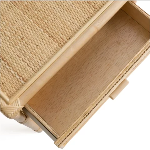 Prisca - Chevet en rotin avec tiroir