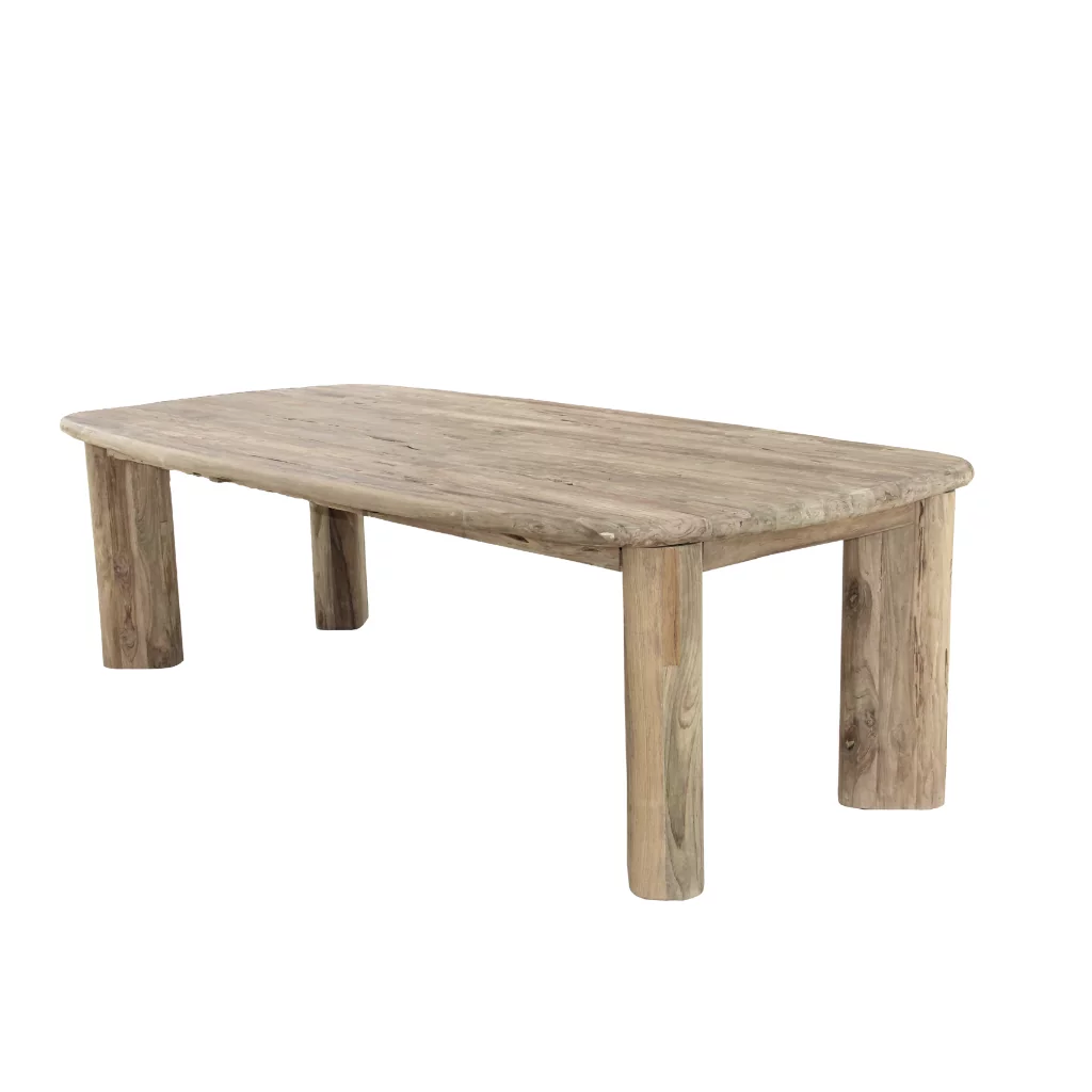 VASCO M - Table à manger en bois de teck recyclé