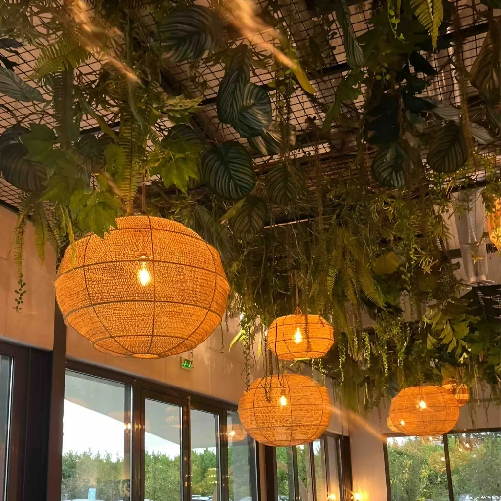 GLOBE - Grande suspension ronde en raphia D80 cm