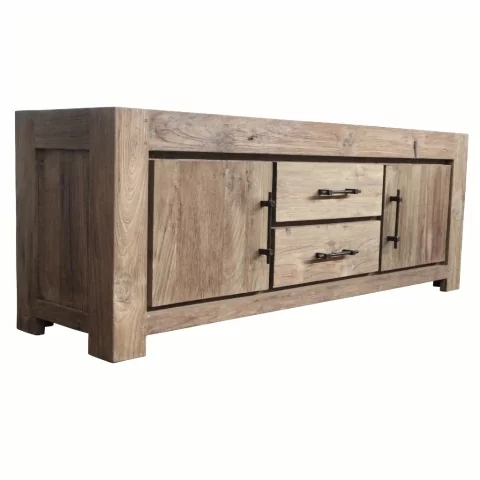 ACHILLE - Meuble TV en teck recyclé