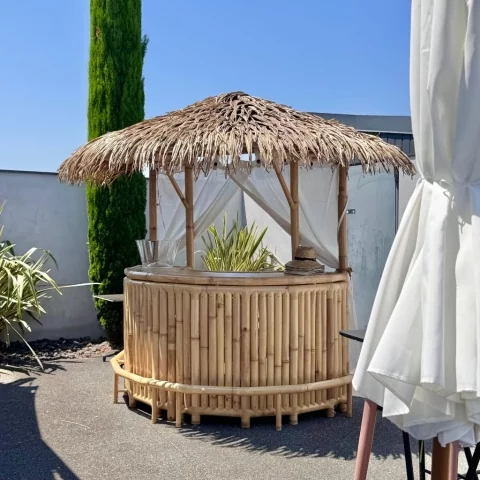 Bar extérieur - Bambou bar - Bar en paillote - Bar en bambou - Hydile. 2