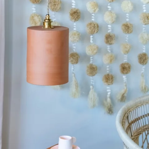 COLETTE - Suspension en terre cuite ocre