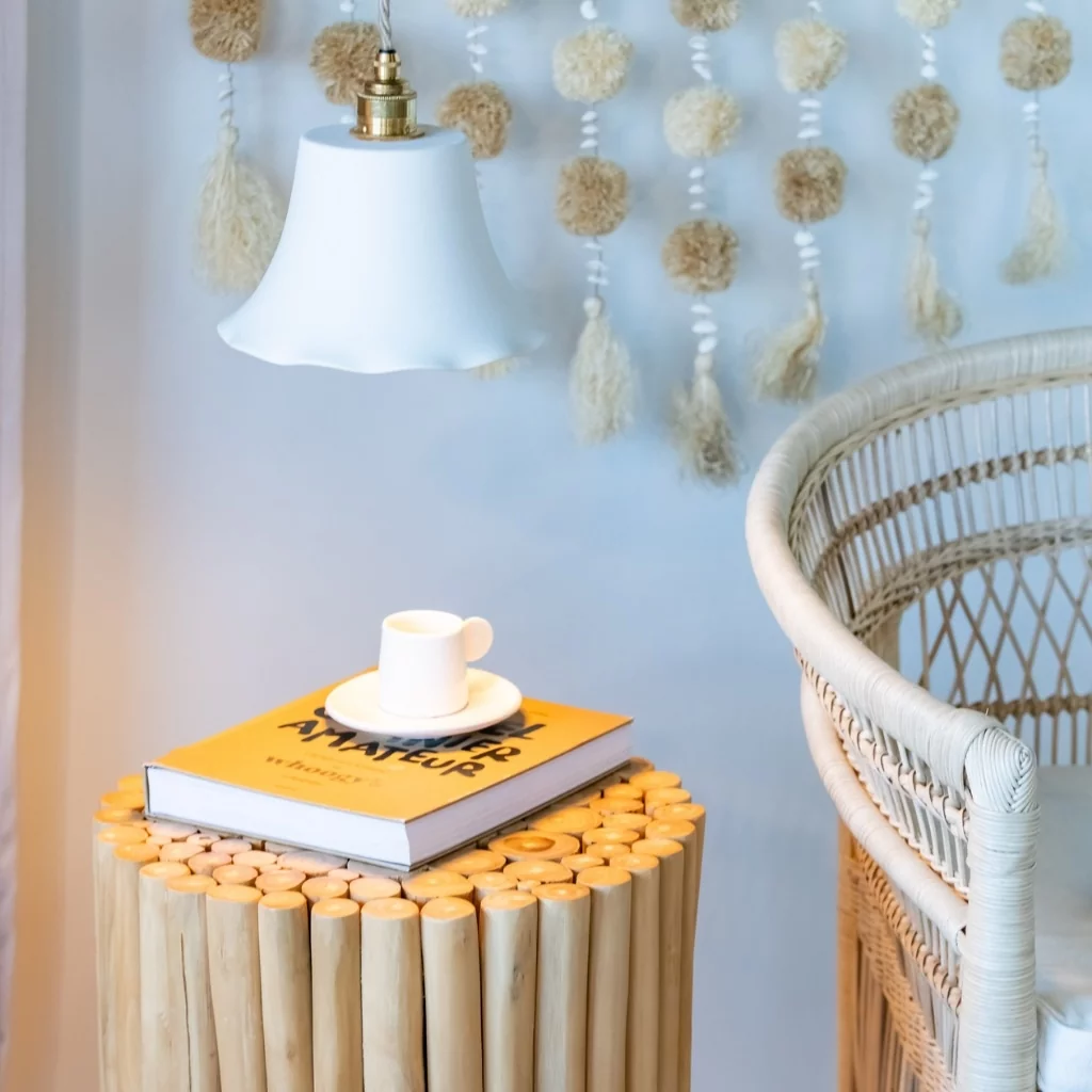 ELODIE - Suspension en terre cuite blanche