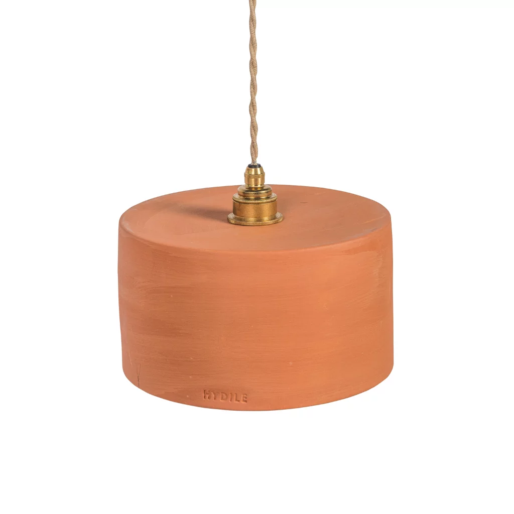 odile - suspension en terre cuite ocre