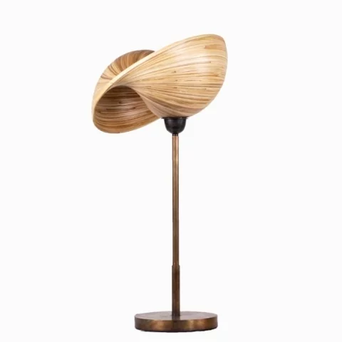 Lampe sur pied et lampe en bambou - lampe à poser - lampe design en bambou - 2