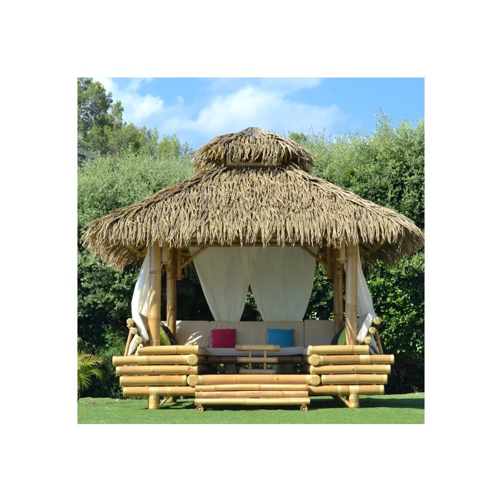 Gazebo en bambou -  paillote bambou - paillote en bambou - pergola - Gazebo bambou - Salon de Jardin - Hydile