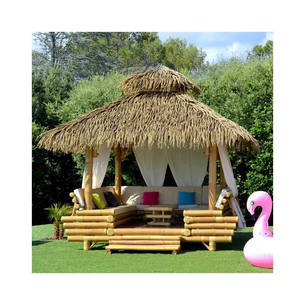 Gazebo bambou -  paillote bambou - paillote - pergola - Hydile